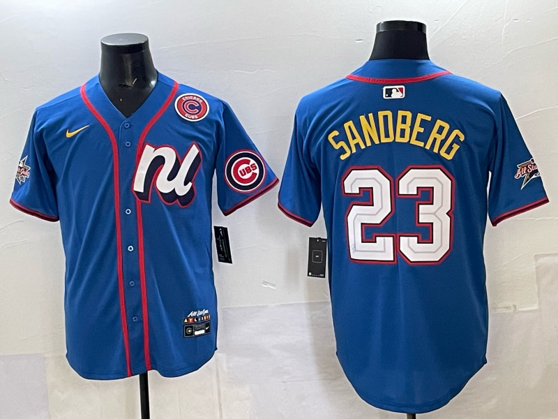 Men Chicago Cubs #23 Sandberg blue Nike MLB All Star 2025 Jersey 01